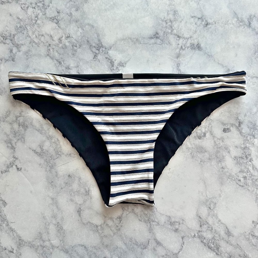 Anine Bing Black Striped Reversible Bikini Bottom - Picture 13 of 14